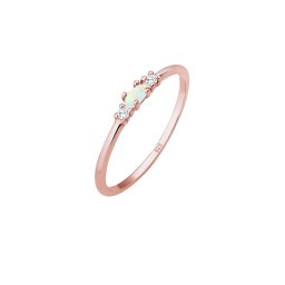 ELLI Inele opal / auriu - roz / transparent