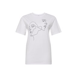 Merchcode Tricou 'One Line' negru / alb