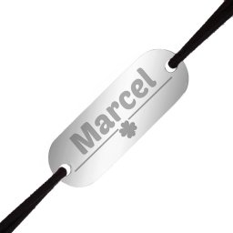 Martisor Bratara Inox Placuta Argintie Barbati Nume Marcel