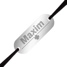 Martisor Bratara Inox Placuta Argintie Barbati Nume Maxim