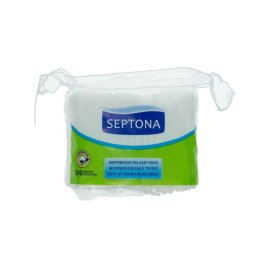 Betisoare Urechi Septona, 200 Buc Set, Biodegradabile, Bumbac Natural, Culoare Alba