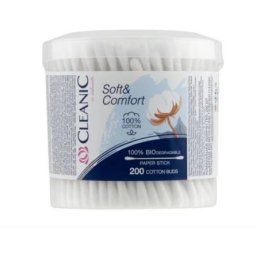 Betisoare Urechi Biodegradabile Cleanic Soft Confort, 200 Buc