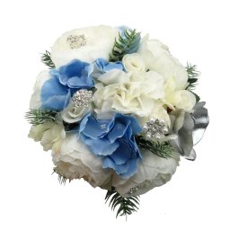 Buchet mireasa alb-bleu - ALIF311035