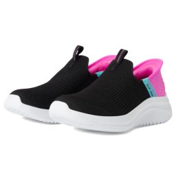 SKECHERS Slip-Ins - Ultra Flex 30 - Fresh Time (Little KidBig Kid) BlackPink