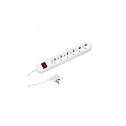 Prelungitor cu 6 x Schuko 1.5m Alb, Bachmann BM-381.250KR