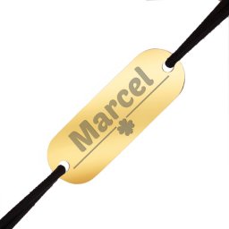 Martisor Bratara Inox Placuta Aurie Barbati Nume Marcel