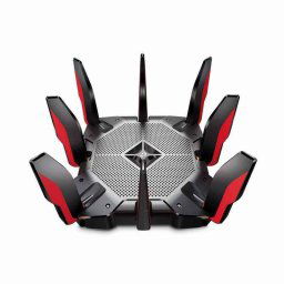 ROUTER TP-LINK wireless 11000Mbps-1 x WAN 2.5Ghz- 8 porturi Gigabit- 8 antene externe- WI-FI 6 Archer AX11000timbru verde 0.8 l