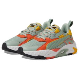 PUMA Kids RS-Truck Brand Love (Big Kid) Green FogHot HeatYellow Sizzle
