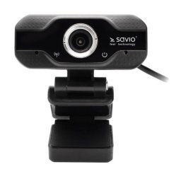 Camera web Savio CAK-01, FULL HD,30 FPS, microfon incorporat, Negru