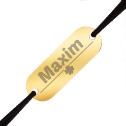 Martisor Bratara Inox Placuta Aurie Barbati Nume Maxim