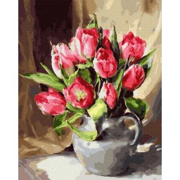 Set pictura pe numere, cu sasiu, Prospetimea primaverii, 40x50 cm