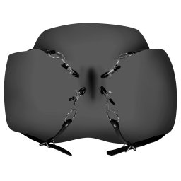 Ouch! Xtreme Labia Spreader with Clamps Black