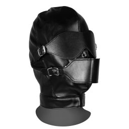Ouch! Xtreme Blindfolded Mask with Breathable Ball Gag Black