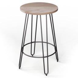 Blumfeldt Masă de bistro Hamilton Ø60cm Cadru din oțel de lemn (GDM20-M60105)