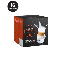 16 Capsule Caffe Toraldo Macchiato Caramel - Compatibile Dolce Gusto