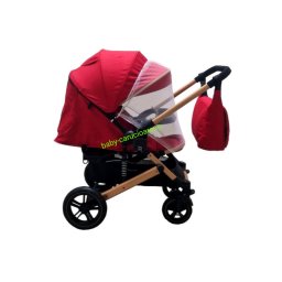Cărucior-nou-născut-2-in-1-Baby-C-geantă-multifuncționala-plasă-pentru-insecte-cod-512-Roșu-2