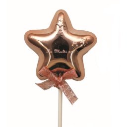 Topper tort plastic stea rose gold La multi ani 6 x 6 cm