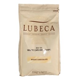 Ciocolata Alba cu Caramel, 32%, 2.5 kg, Lubeca
