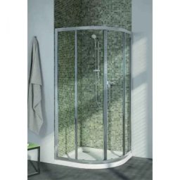 Cabina de dus semirotunda Ideal Standard Connect 90x90 cm profil alb -T9818AC