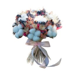 Buchet cununie/nunta cu flori de bumbac - AMB311002