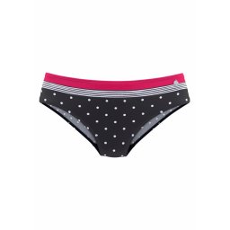 LASCANA Slip costum de baie roz eozină / negru / alb