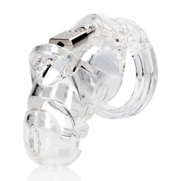 Shots ManCage Model 25 Chastity Cage 3.5" 9cm Transparent