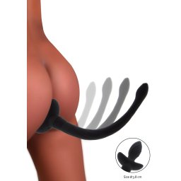 Taboom Luxury Bondage Essentials Puppy Play Wiggle Tail Black