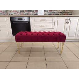 Banca Tasty 4 tapitata cu picioare cromate din metal