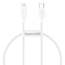 Superior, Fast Charging Data Cable pt. smartphone, USB Type-C la Lightning Iphone PD 20W, 0.25m, alb