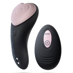 Blush Temptasia Heartbeat Panty Vibe with Remote Black-Pink