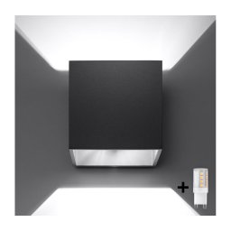 Aplică LED MURO 1xG9/4W/230V negru Brilagi
