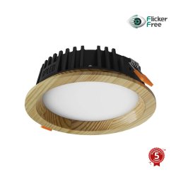 Corp de iluminat LED încastrat RONDO LED/6W/230V 4000K d. 15 cm lemn masiv pin APLED