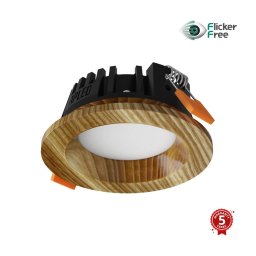 Corp de iluminat LED încastrat RONDO LED/3W/230V 4000K d. 9 cm lemn masiv frasin APLED