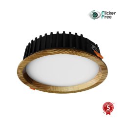 Corp de iluminat LED încastrat RONDO LED/6W/230V 4000K d. 15 cm lemn masiv frasin APLED
