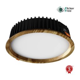Corp de iluminat LED încastrat RONDO LED/18W/230V 3000K d. 26 cm lemn masiv frasin APLED