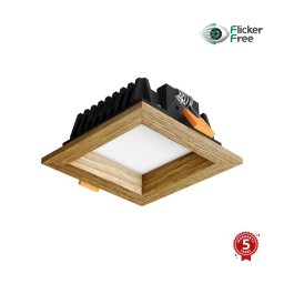 Corp de iluminat LED încastrat SQUARE LED/3W/230V 4000K 9x9 cm lemn masiv stejar APLED