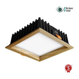 Corp de iluminat LED încastrat SQUARE LED/12W/230V 3000K 17x17 cm lemn masiv stejar APLED