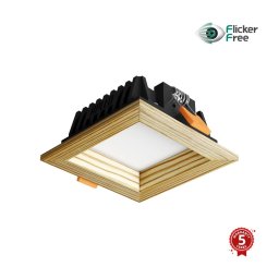 Corp de iluminat LED încastrat SQUARE LED/3W/230V 3000K 9x9 cm lemn masiv pin APLED