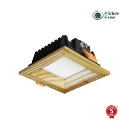 Corp de iluminat LED încastrat SQUARE LED/3W/230V 3000K 9x9 cm lemn masiv frasin APLED