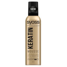 Spuma de par Syoss Keratin Style Perfection pentru fixare puternica, 250 ml