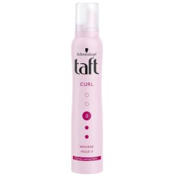 Spuma modelatoare Taft Curl, pentru par cret sau cu bucle, nivel fixare 3, formula vegana, 200 ml