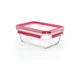 Tefal - Recipient pentru alimente MSEAL GLASS 0,85 l, roșu/sticlă