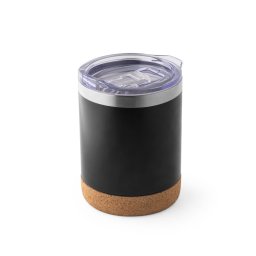 Cana de voiaj, Everestus, 42FEB231180, 400 ml, Ø93x121 mm, Pluta, Negru