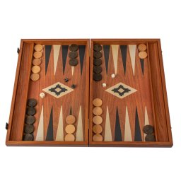 Set joc table backgammon lemn cu aspect de Mahon , 47 x 60 cm