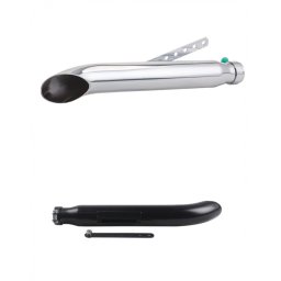 Toba evacuare moto cotit inox crom chopper custom bobber tobe sport