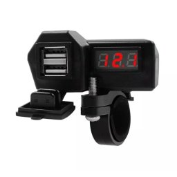 Priza usb cu voltmetru moto ATV scuter motocicleta