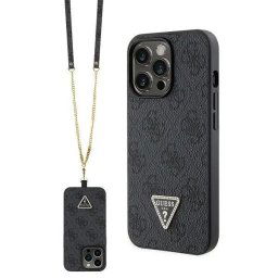 Husa Guess GUHCP13LP4TDSCPK Case for iPhone 13 Pro / 13 - Black Crossbody 4G Metal Logo