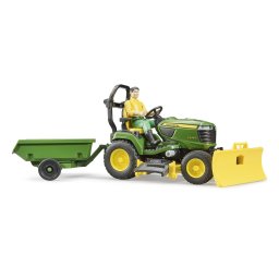 Tractor de cosit John Deere cu remorca si gradinar, Bruder 62104