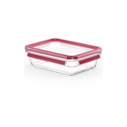 Caserolă Tefal 1,1 l MSEAL GLASS roșu/sticlă