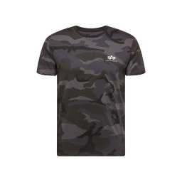 ALPHA INDUSTRIES Tricou gri metalic / gri grafit / gri închis / alb